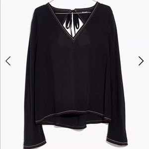 Madewell Top -100% Silk , open back